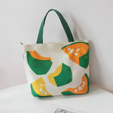 CUTE CANVAS LUNCH TOTE BAG FOR STUDENTS SMALL_CWAB5673