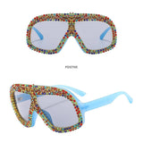 FASHIONABLE LARGE FRAME DIAMOND SUNGLASSES_CWASG0862