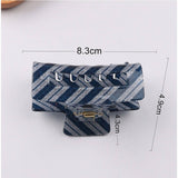 Cwaha1416_Twill Irregular Rectangle Hair Claw Clip
