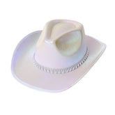 BEADED TEARDROP DECOR FEDORA COWBOY HAT_CWAH3636