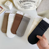 Women Solid Color Straight Socks Joker Socks_Cwms0287