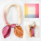 RETRO GRADIENT MULTI COLOR SILK SCARF_CWASC1152