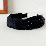 2025 New Black White Polka Dot Headband Chic_Cwaha07522