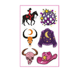 CUTE PINK WESTERN TATTOOS BACHELORETTE PARTY_CWMM8384