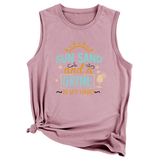 Wome Casual Loose Fit Tank Top, Minimal Style_Cwttsl0418