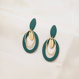 SIMPLE GEOMETRIC OVAL HOLLOW EARRINGS_CWAJE1867