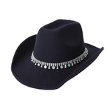 Unisex Western Cowboy Hat With Colorful Rhinestones_Cwah3644