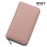 Genuine Leather Zipper Multifunctional Long Wallet_Cwab3741