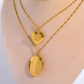 STAINLESS STEEL HEART NECKLACE ALBUM NECKLACE_CWMM5693