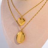 STAINLESS STEEL HEART NECKLACE ALBUM NECKLACE_CWMM5693