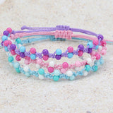 MACARON COLORED BEAD WOVEN BRACELET_CWAJE0728