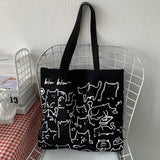 CANVAS TOTE BAGS WITH ADORABLE ANIMAL PRINT_CWAB2046
