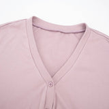 V-Neck Fitted Cardigan Lace-Up Wide-Leg Pant Set