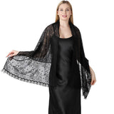 FLORAL LACE TIE DYE SHAWL BRIDAL EVENING WRAP_CWASC1092