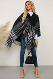 Cwoco0949_Shawl Scarf Faux Cashmere Knitted Cape Coat