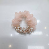 SWEET CRYSTAL PEARL SCRUNCHIE NEW SIMPLE HAIR TIE_CWAHA6773
