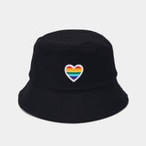 RAINBOW HEART FOLDABLE BUCKET HAT_CWAH1638