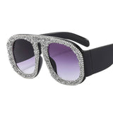LUXURY DIAMOND STUDDED LARGE FRAME SUNGLASSES_CWASG0868