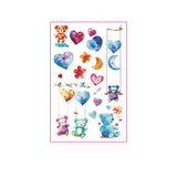 KIDS GLITTER TATTOO STICKERS BEAR BUTTERFLY STARS_CWMM8362