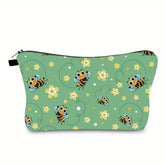BEE PATTERN DOUBLE SIDED PRINTED COSMETIC BAG_CWAB2258