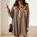 Womens Long Pullover T-Shirt With Loose Lapels