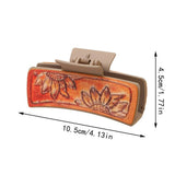 Retro Western Cowboy Faux Leather Hair Claw Clip_Cwaha07437