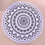 ROUND MICROFIBER TASSEL BEACH TOWEL BLANKET_CWMM7602