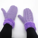 ADULT KNITTED MITTENS WITH PLUSH RABBIT GLOVES_CWAG0253