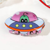 ACRYLIC UFO HAIR CLAW ELEGANT ALIEN SHARK CLIP_CWAHA1637