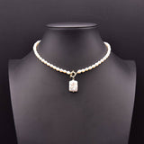 Versatile Design Zircon Temperament Pearl Necklace