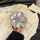 FLOWER GOLD PRESSED BAG BANQUET BAG CLUTCH_CWAB3259