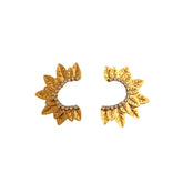 ORIGINAL DESIGN STAINLESS STEEL ZIRCON LEAF EARRING_CWMM8900