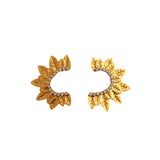 ORIGINAL DESIGN STAINLESS STEEL ZIRCON LEAF EARRING_CWMM8900