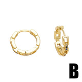 Versatile Round Gold-Plated Earrings And Studs