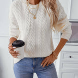 Vintage Crew Neck Knotted Floral Pullover