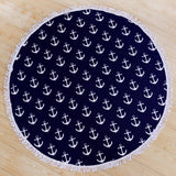 ROUND MICROFIBER TASSEL BEACH TOWEL BLANKET_CWMM7602