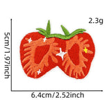 NEW PINK STRAWBERRY EMBROIDERED CLOTH PATCH_CWMM4014