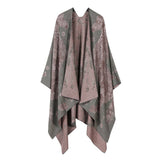 HORSE PATTERN SHAWL VERSATILE JACQUARD SLIT CAPE_CWASC2255
