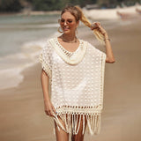 SPLICED TASSEL CROCHET BEACH COVER UP_CWMM1229