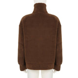 Vintage Jacket Lamb Fleece Zip-Up Lapel Jacket