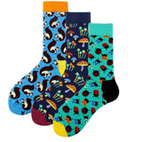FUN CARTOON PRINTED MID TUBE SOCKS CREW SOCKS_CWAH1118