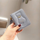 Cute Cat Tassel Zipper Wallet For Girls_Cwab06194