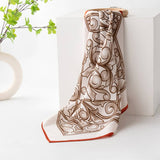 Retro Geometric Print Square Scarf_Cwasc0923