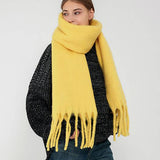 SOFT MOHAIR FEEL SCARF COZY WINTER WRAP_CWASC0323