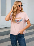 Vintage Fun Graphic Short-Sleeved Crew-Neck Top