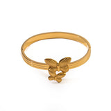 18K DOUBLE LAYER BUTTERFLY STAINLESS BRACELET_CWAJE4608