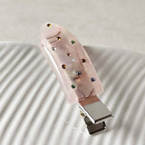 Elegant Acetate Duckbill Clip?Crystal Barrette_Cwaha07202