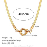 BASIC LOOSE CHAIN HEART ROUND NECKLACE_CWMM5711