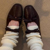 LAMBSKIN BALLET FLATS WITH BOW DETAIL_CWSHF0107