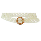 NEW SWEET PEARL STRETCH PEARL WIDE BELT_CWABE0508